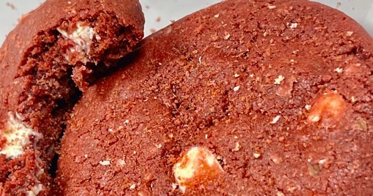 Red Velvet Cookies With Cream Cheese Filling.